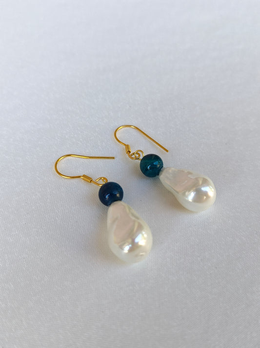 Thalassa — El Yapımı Deniz İlhamlı Doğal Taş Küpe | moirai jewellery