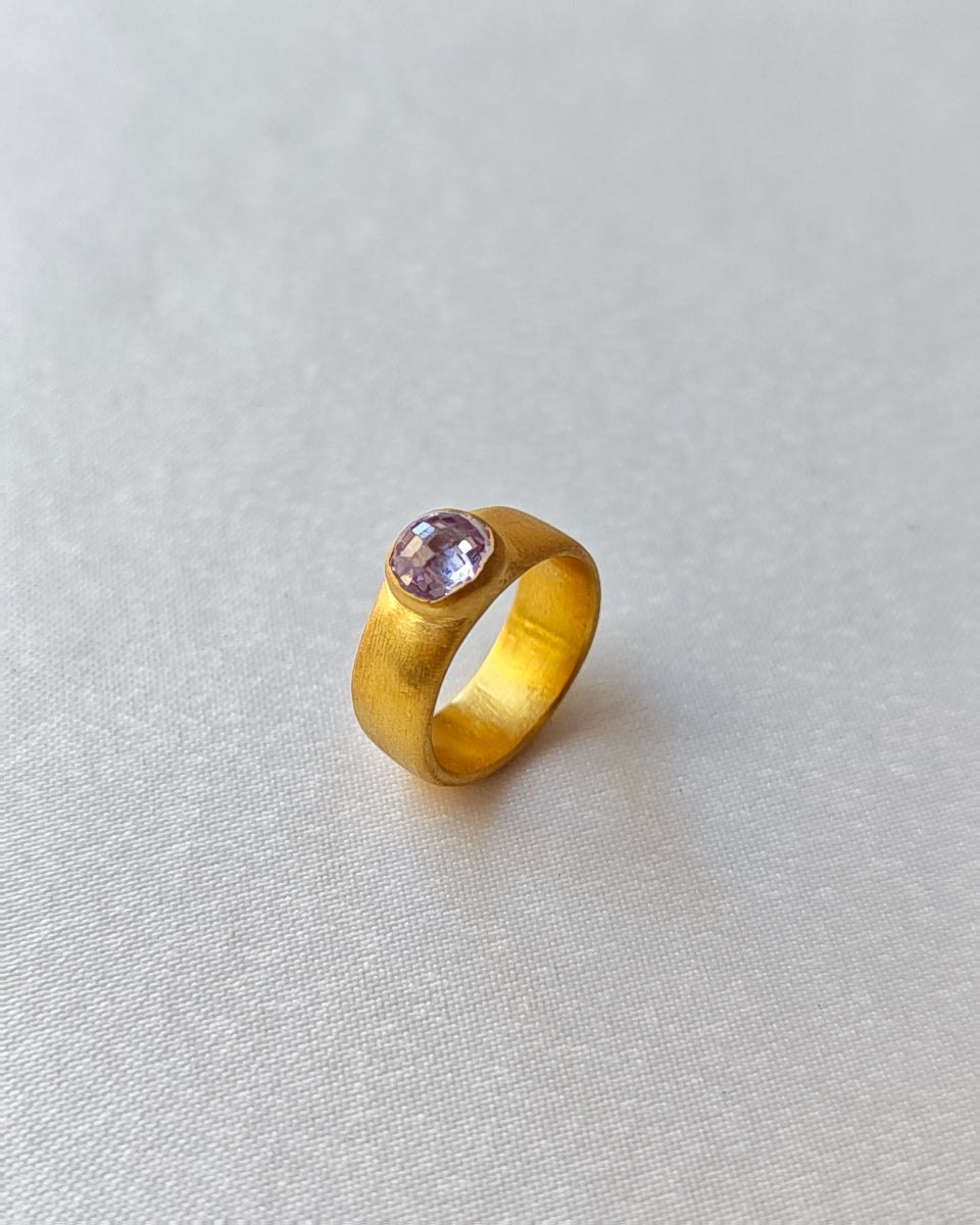 Amethysta — Ametist Taşlı El Yapımı Gümüş Yüzük | moirai jewellery